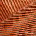 Tissu jacquard en tissu jacquard hybride en fibre de carbone orange aramide